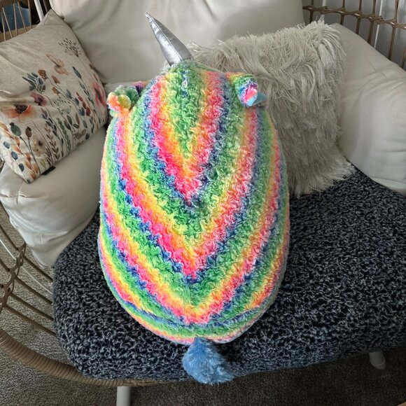 Giant 2 Ft. Tall Nanco Belly Buddies Colorful Vibrant Neon Color Unicorn Plush - Picture 3 of 8